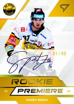 Marek Berka Litvinov Tipsport ELH 2022/23 SportZoo 2. serie Rookie Premiere Auto /49 #RPS-MB